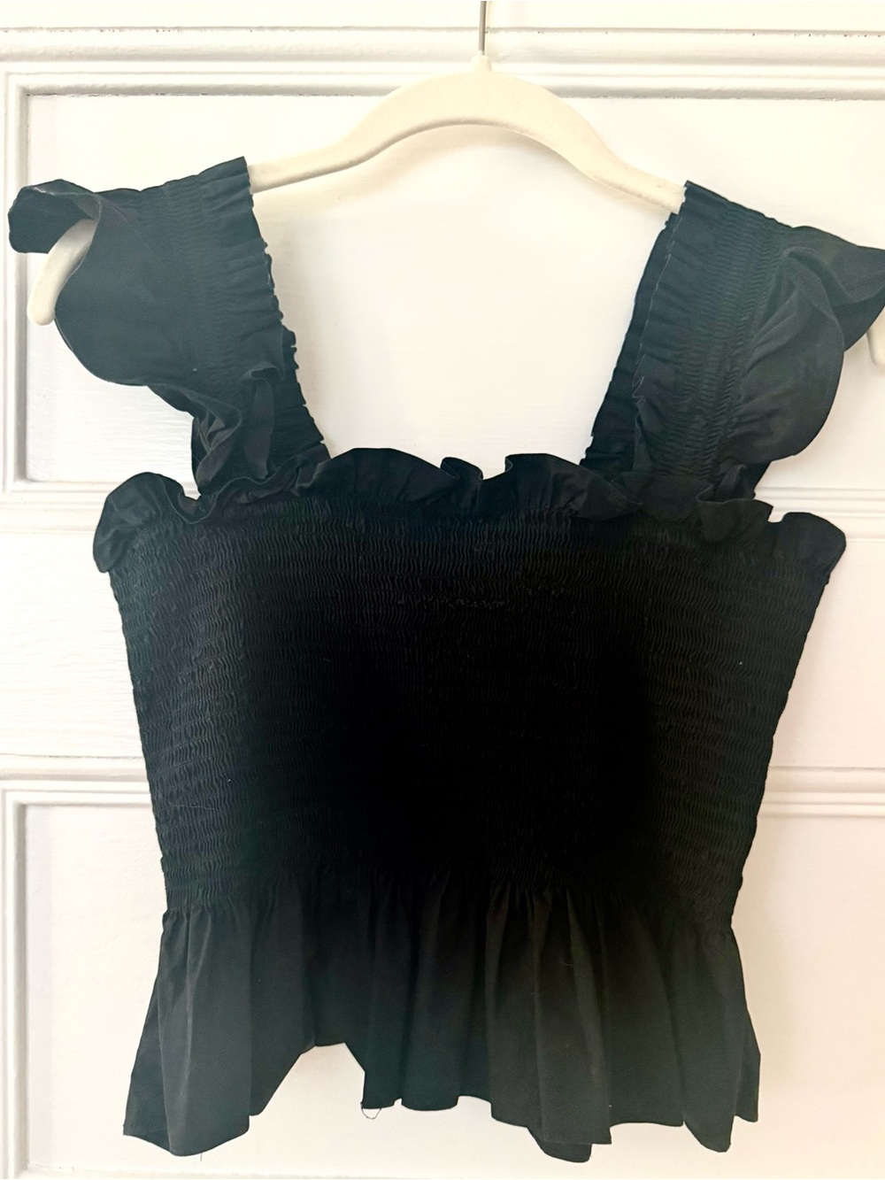 Hill House Hop Smocked Ruffle Tank Top